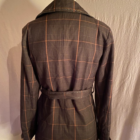 Plaid Double-Breasted Women's Coat - Picture 5 of 8